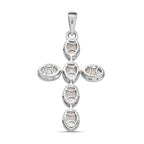 Premium Regenbogen Mondstein-Anhänger, 925 Silber platiniert, ca. 2.98 ct