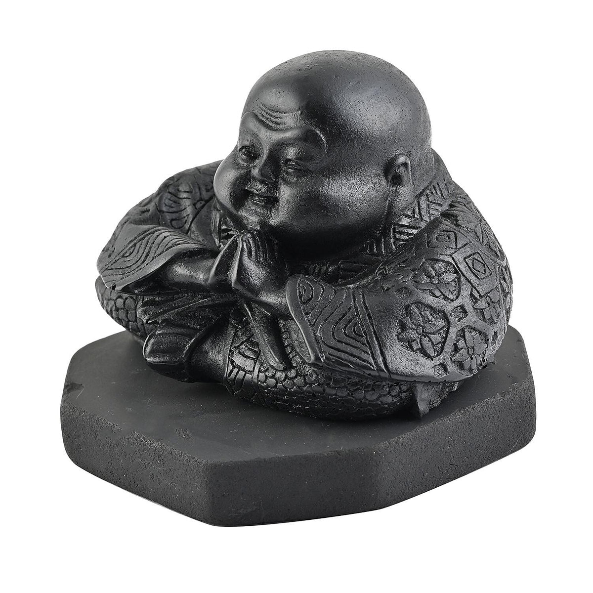 Chinese Buddha Shungite Figurine 1.5x1.75 Approx. 1200.00ctw