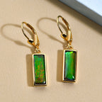 Kanadische Ammolit-Ohrringe, 925 Silber Gelbgold Vermeil, ca. 4,64 ct