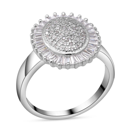 Lustro Stella - weißer Zirkonia Ring, 925 Silber rhodiniert ca. 2,42 ct