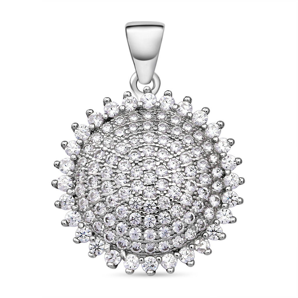 Lustro Stella - weißer Zirkonia-Anhänger, 925 Silber rhodiniert ca. 1,79 ct
