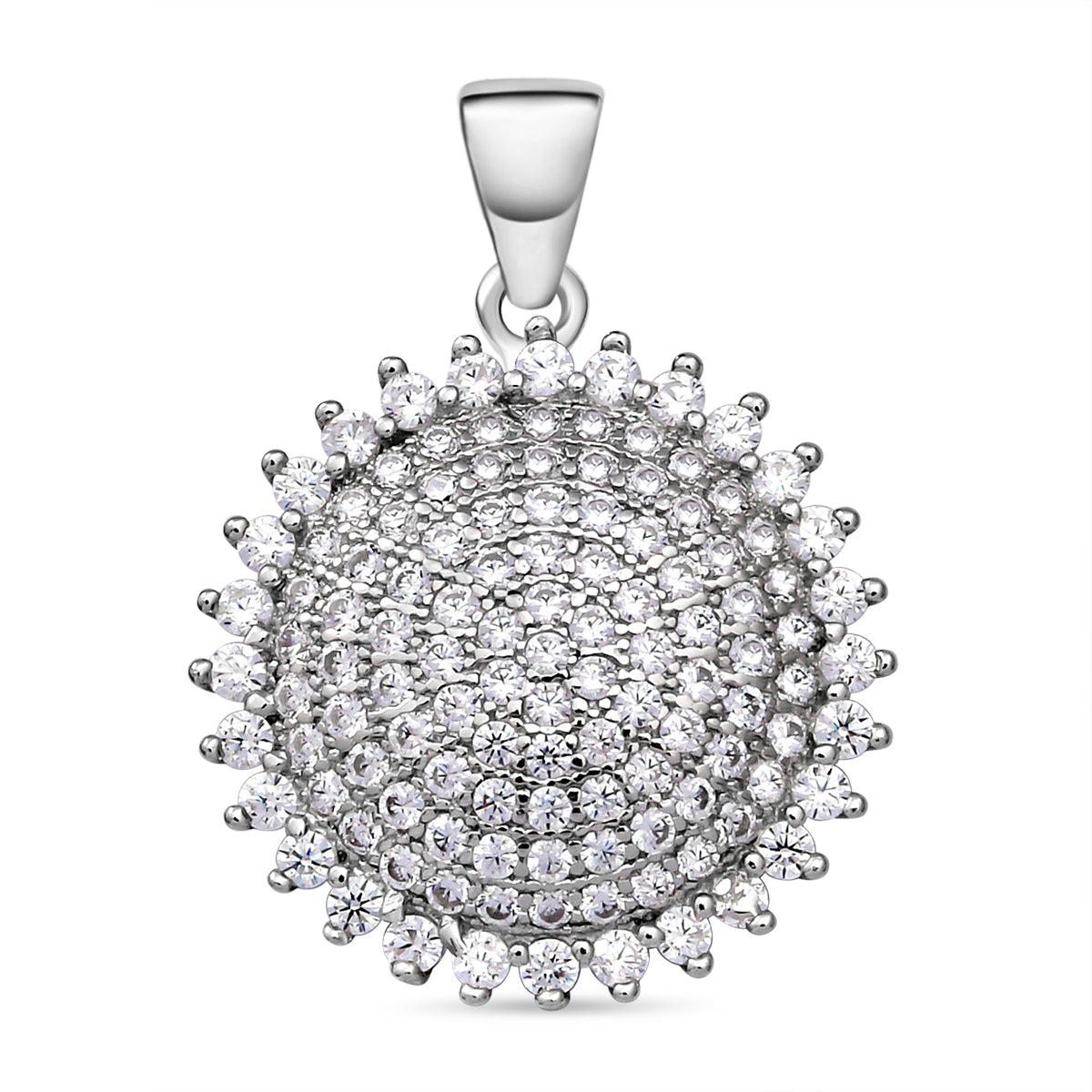 Lustro Stella - weißer Zirkonia-Anhänger, 925 Silber rhodiniert ca. 1,79 ct