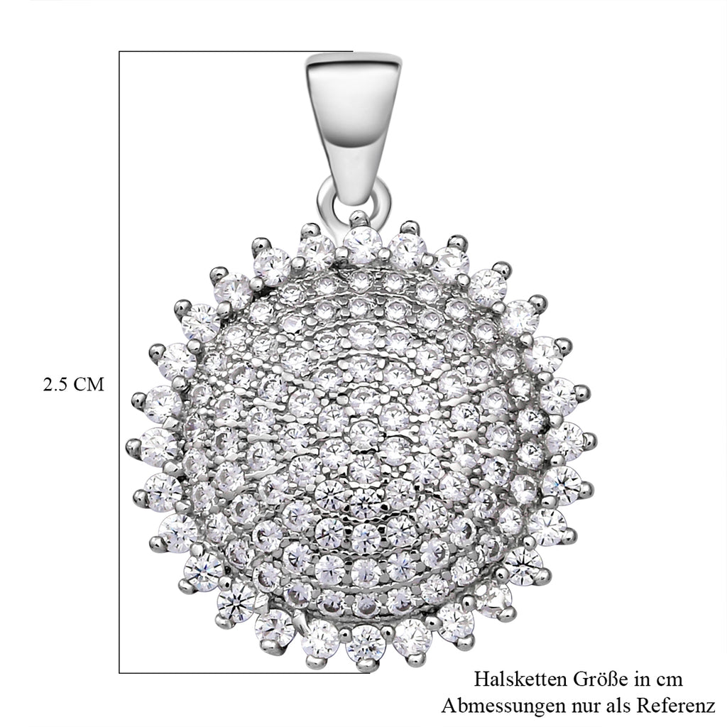 Lustro Stella - weißer Zirkonia-Anhänger, 925 Silber rhodiniert ca. 1,79 ct