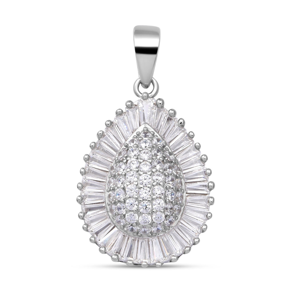 Lustro Stella - weißer Zirkonia-Anhänger, 925 Silber rhodiniert ca. 2,79 ct
