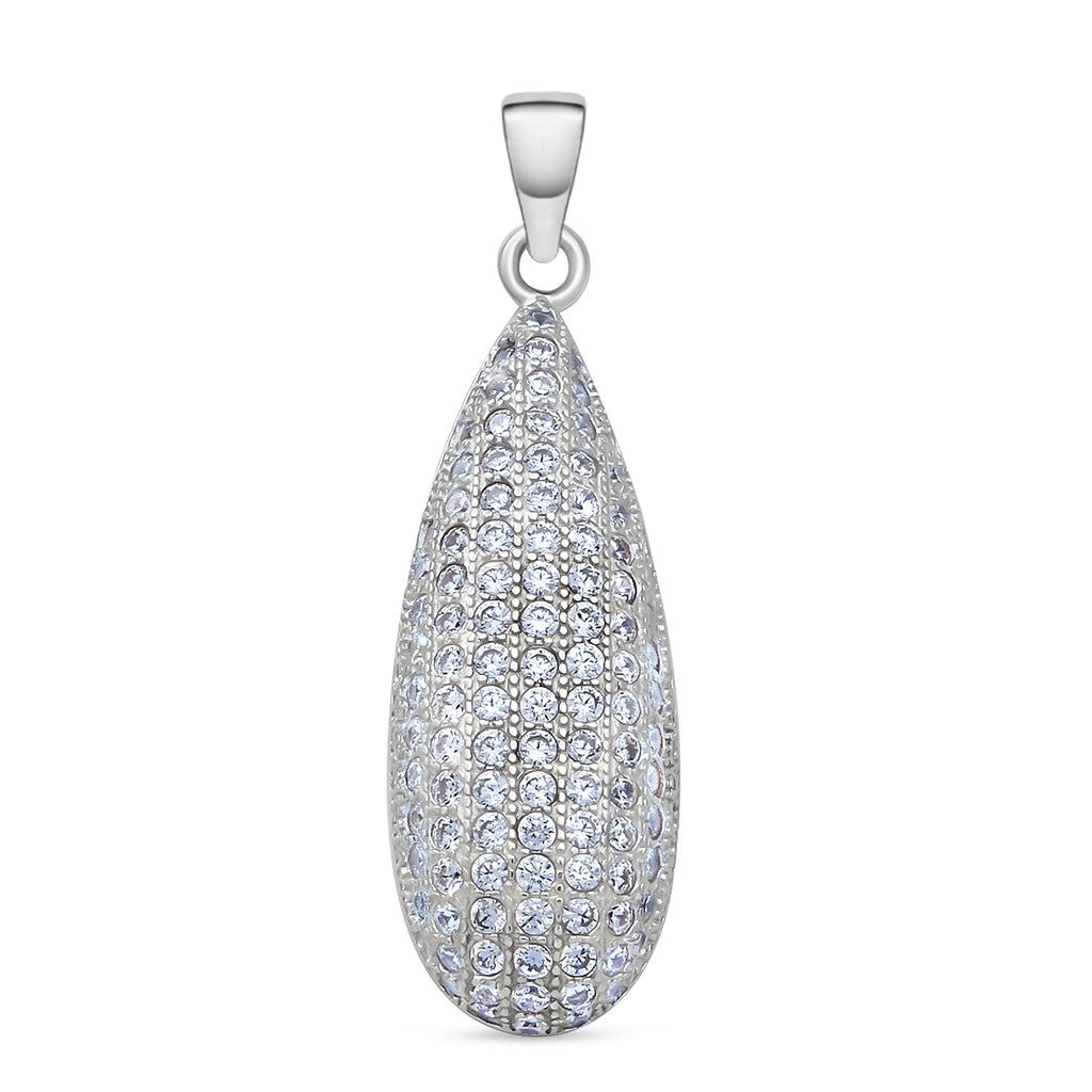 Lustro Stella - weißer Zirkonia-Anhänger, 925 Silber rhodiniert ca. 1.64 ct