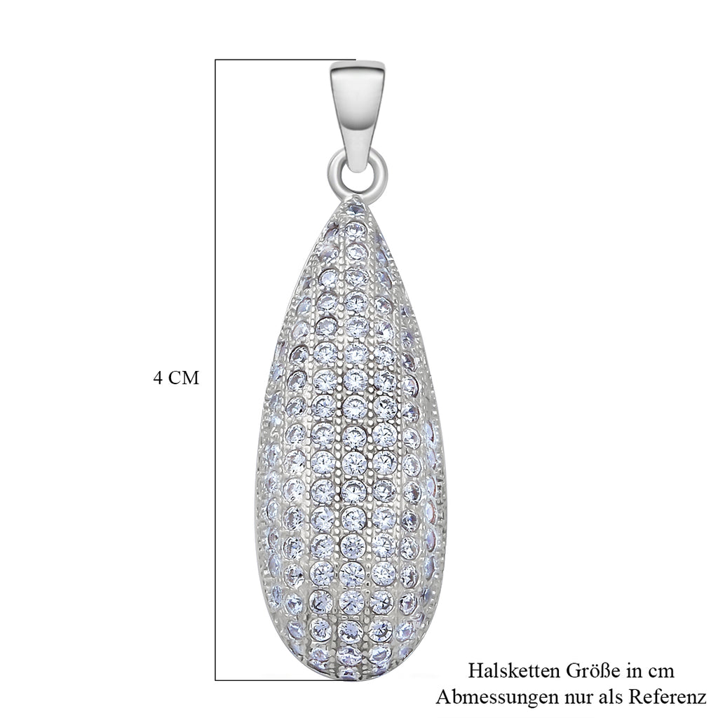 Lustro Stella - weißer Zirkonia-Anhänger, 925 Silber rhodiniert ca. 1.64 ct