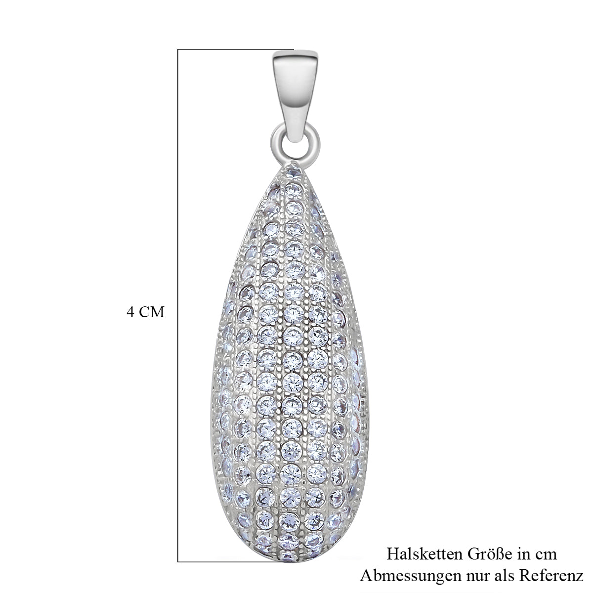 Lustro Stella - weißer Zirkonia-Anhänger, 925 Silber rhodiniert ca. 1.64 ct