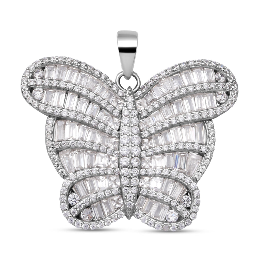 Lustro Stella - weißer Zirkonia-Anhänger, 925 Silber rhodiniert ca. 7.59 ct