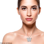 Lustro Stella - weißer Zirkonia-Anhänger, 925 Silber rhodiniert ca. 7.59 ct