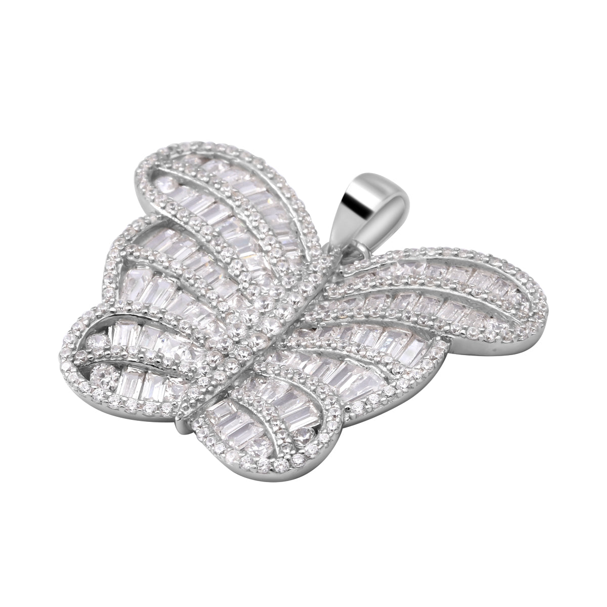 Lustro Stella - weißer Zirkonia-Anhänger, 925 Silber rhodiniert ca. 7.59 ct