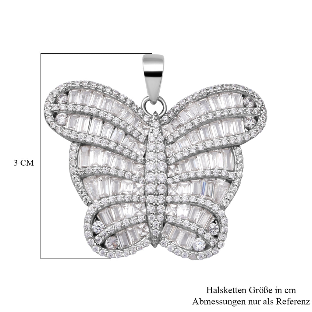 Lustro Stella - weißer Zirkonia-Anhänger, 925 Silber rhodiniert ca. 7.59 ct