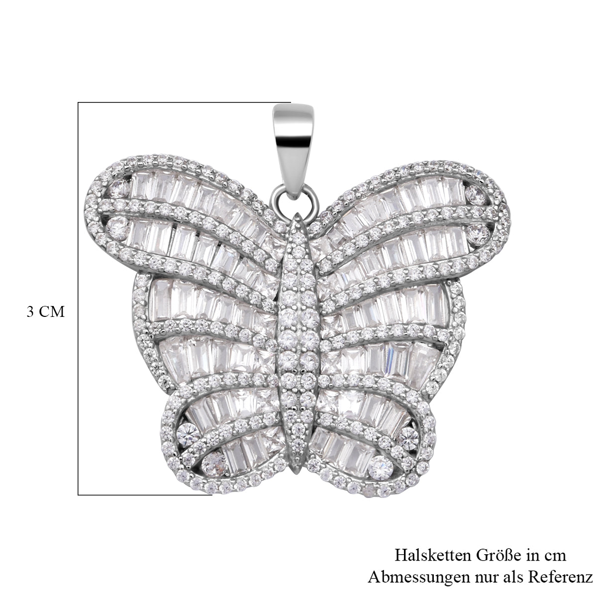 Lustro Stella - weißer Zirkonia-Anhänger, 925 Silber rhodiniert ca. 7.59 ct
