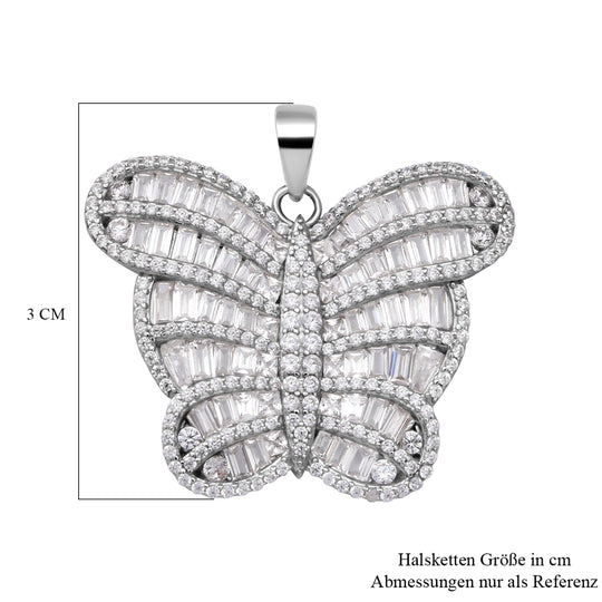 Lustro Stella - weißer Zirkonia-Anhänger, 925 Silber rhodiniert ca. 7.59 ct