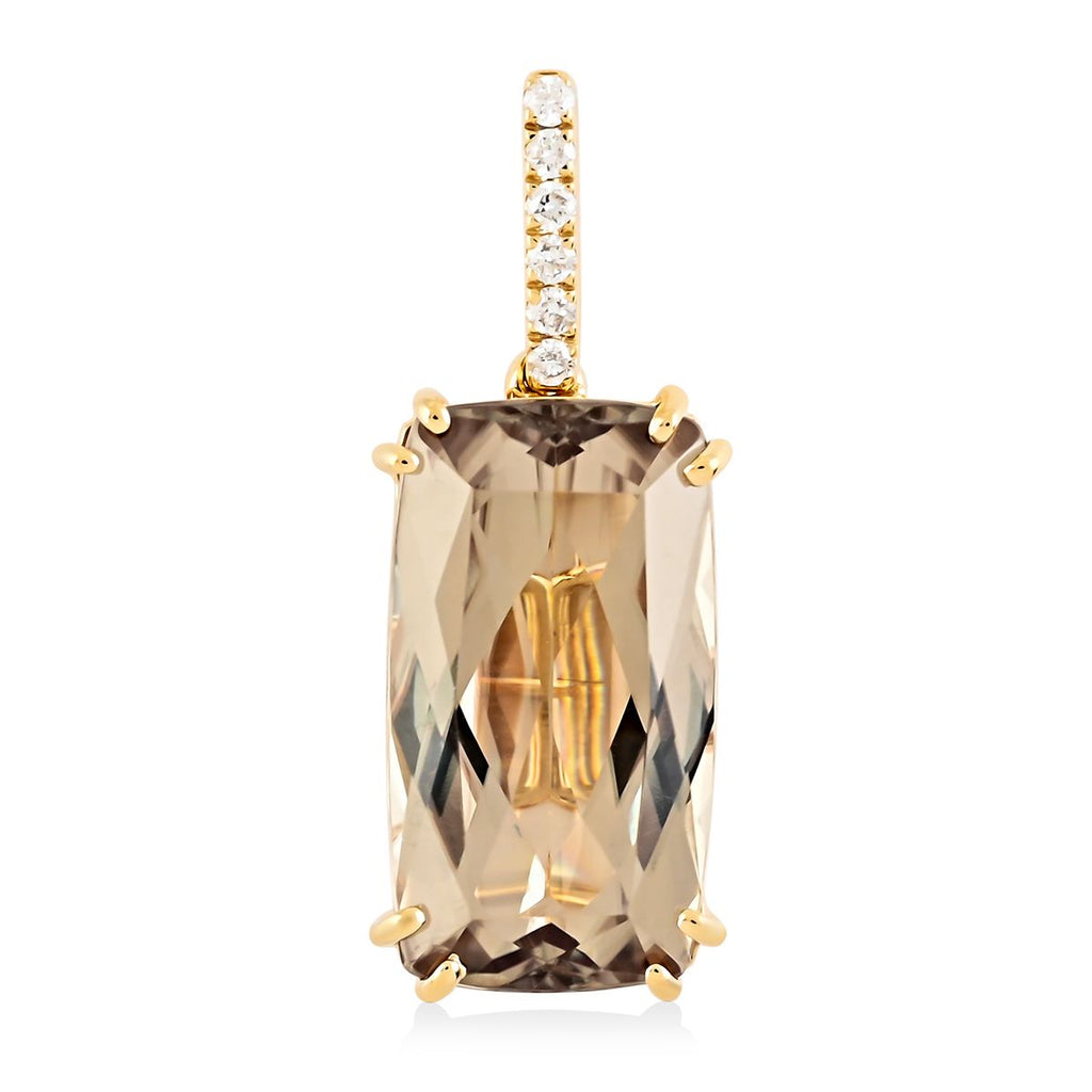 ILIANA AAA Turkizit und weißer Diamant-Anhänger SI G-H, zertifiziert und geprüft, 750 Gelbgold ca. 7,20 ct