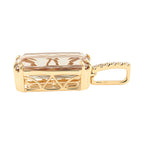 ILIANA AAA Turkizit und weißer Diamant-Anhänger SI G-H, zertifiziert und geprüft, 750 Gelbgold ca. 7,20 ct