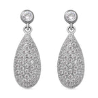 LUSTRO STELLA - weiße Zirkonia-Ohrringe, 925 Silber ca. 1.75 ct