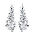 Lustro Stella - weiße Zirkonia-Ohrringe, 925 Silber rhodiniert ca. 15,09 ct