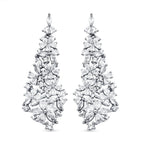 Lustro Stella - weiße Zirkonia-Ohrringe, 925 Silber rhodiniert ca. 15,09 ct