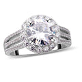 Lustro Stella - Weißer Zirkonia-Ring, 925 Silber rhodiniert (Größe 16.00) ca. 1,52 ct