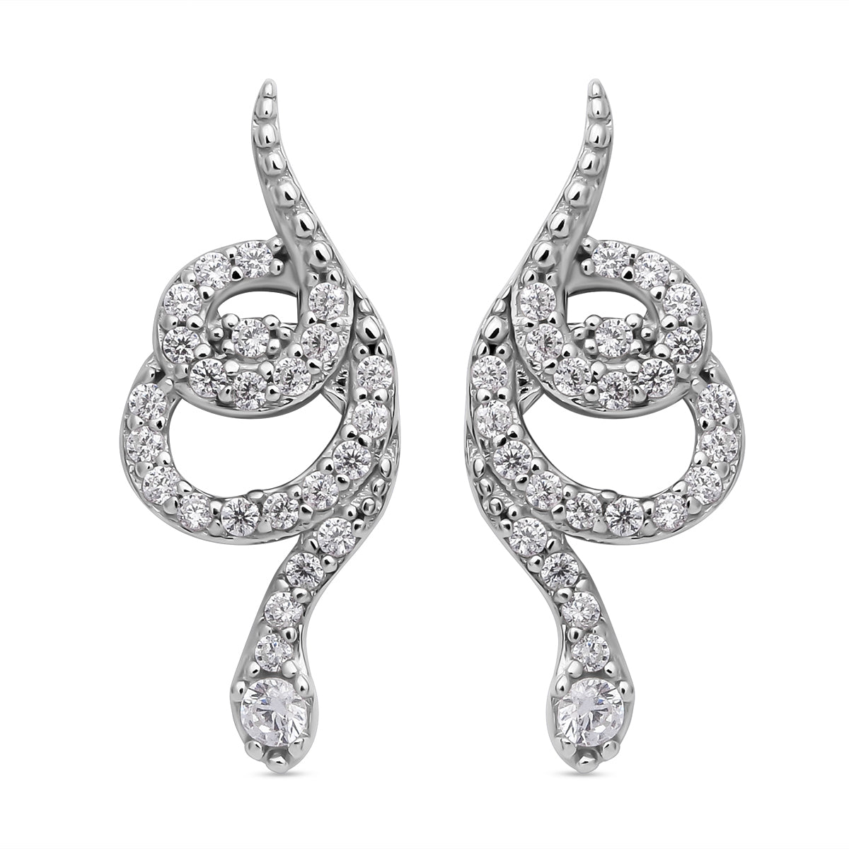 Lustro Stella - Weiße Zirkonia-Ohrringe, 925 Silber ca. 0,75 ct