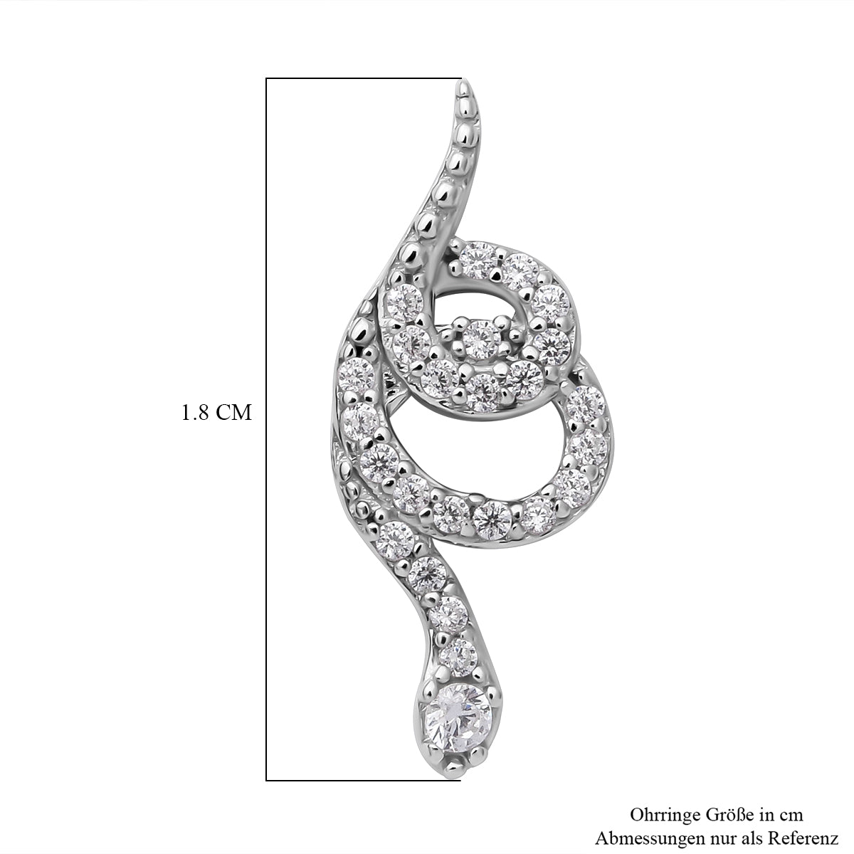 Lustro Stella - Weiße Zirkonia-Ohrringe, 925 Silber ca. 0,75 ct
