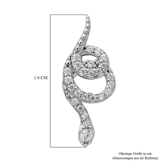 Lustro Stella - Weiße Zirkonia-Ohrringe, 925 Silber ca. 0,75 ct