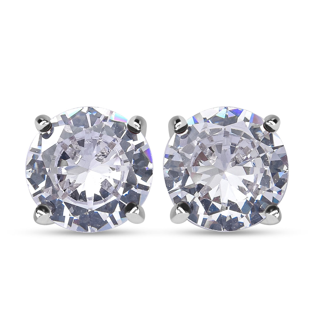 Lustro Stella - Weiße Zirkonia Ohrringe, 925 Silber rhodiniert ca. 0,71 ct