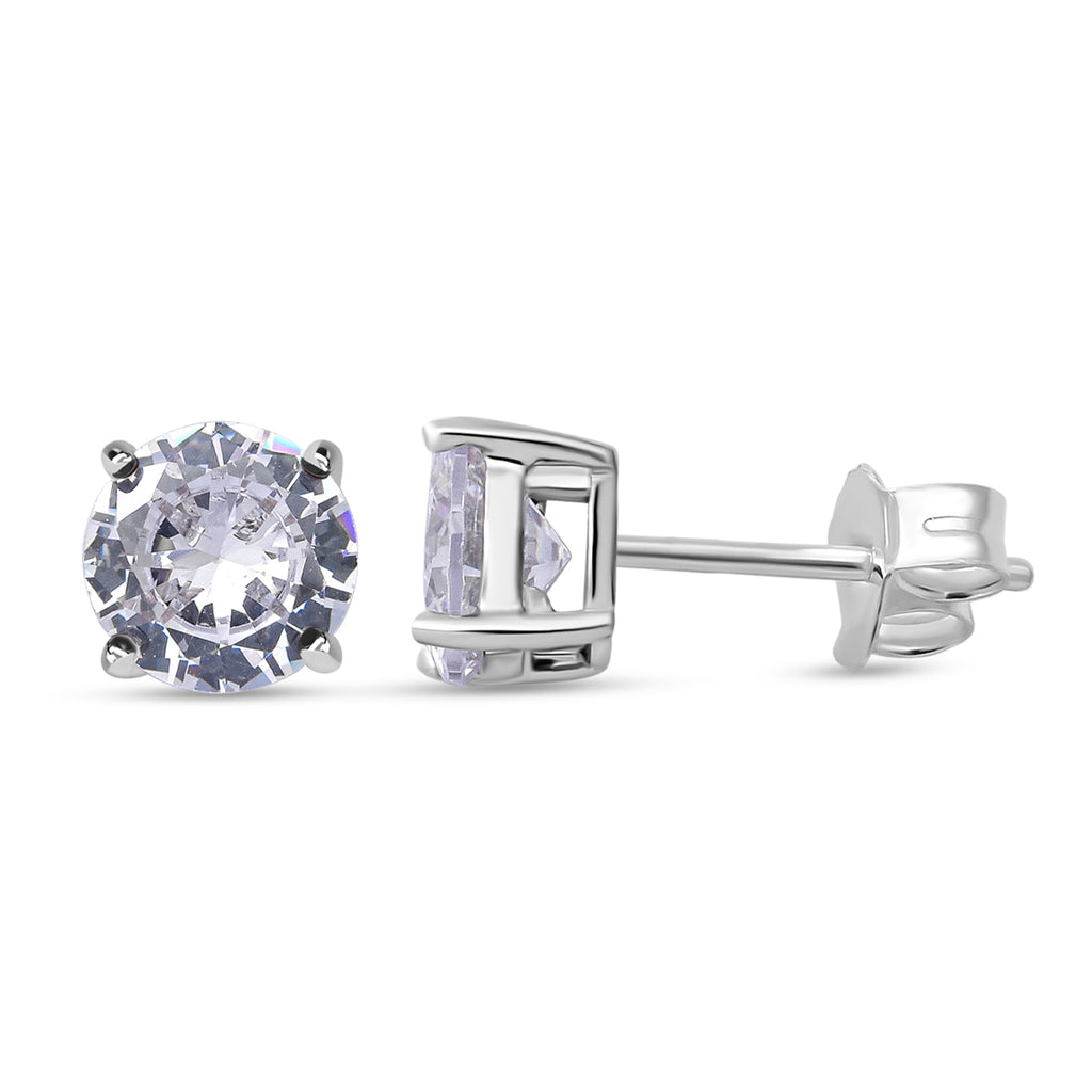 Lustro Stella - Weiße Zirkonia Ohrringe, 925 Silber rhodiniert ca. 0,71 ct