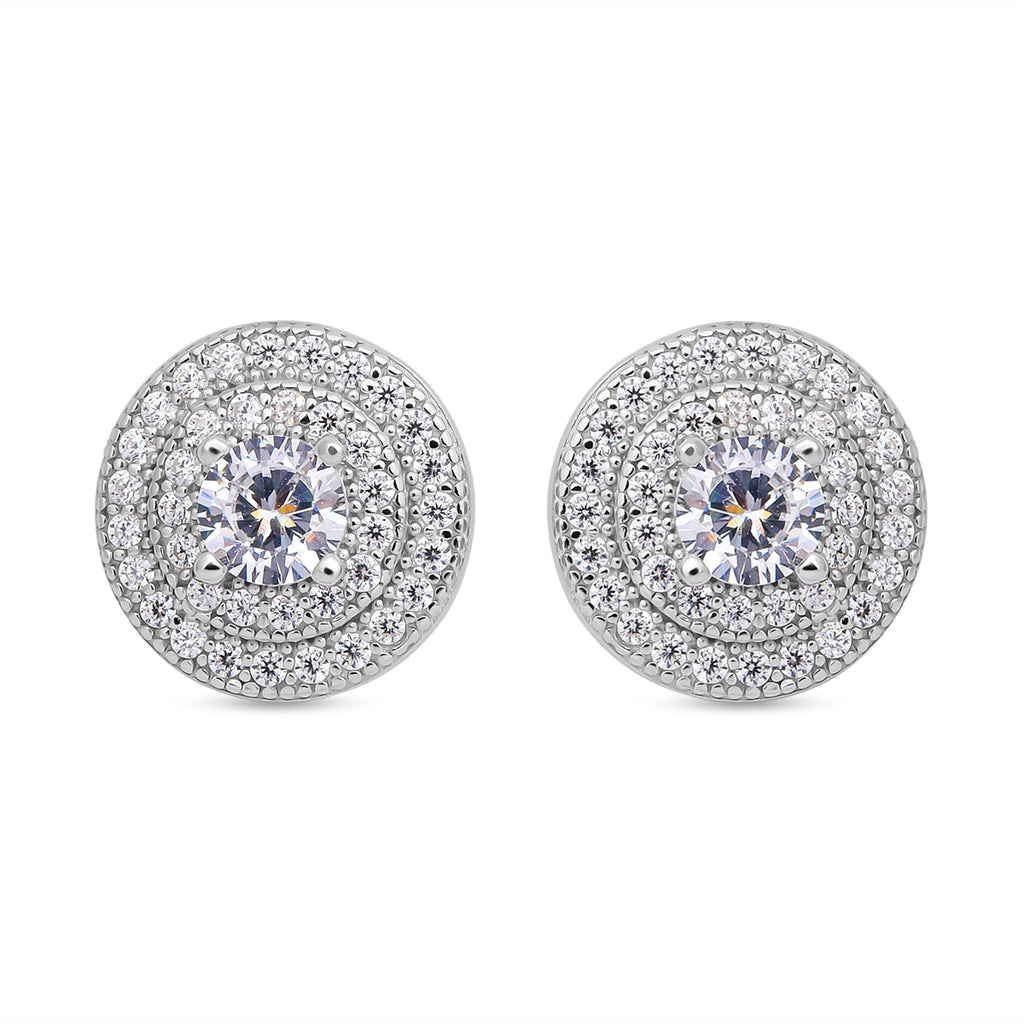Lustro Stella - Weiße Zirkonia-Ohrringe, 925 Silber ca. 1,40 ct