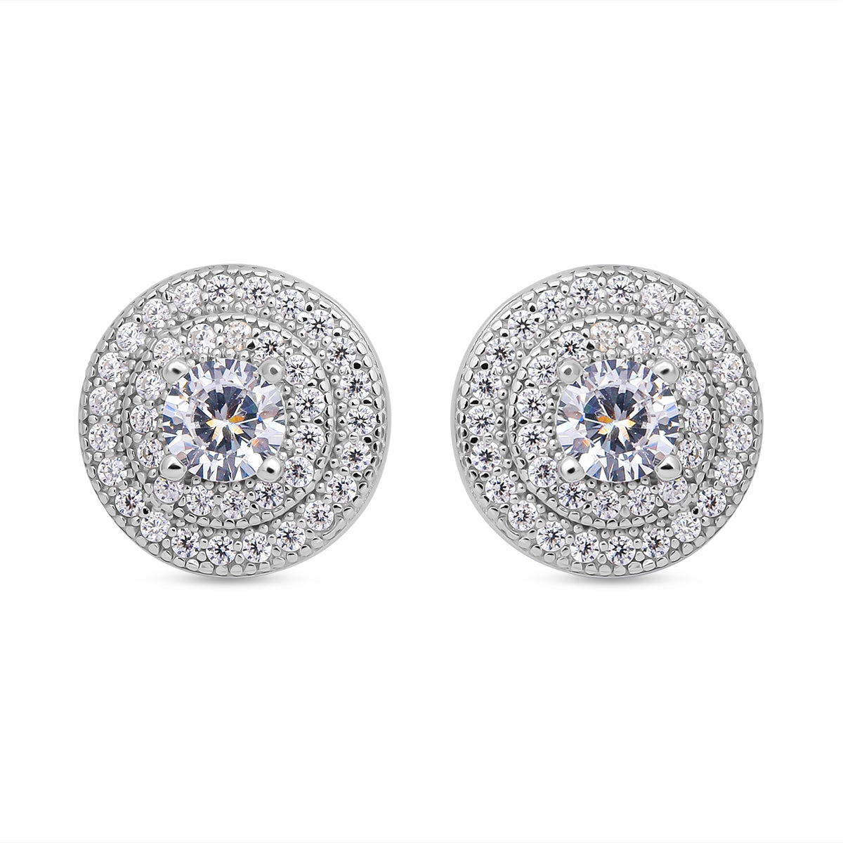 Lustro Stella - Weiße Zirkonia-Ohrringe, 925 Silber ca. 1,40 ct