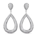 Lustro Stella - Weiße Zirkonia-Ohrringe, 925 Silber rhodiniert ca. 3.09 ct