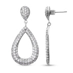 Lustro Stella - Weiße Zirkonia-Ohrringe, 925 Silber rhodiniert ca. 3.09 ct