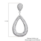 Lustro Stella - Weiße Zirkonia-Ohrringe, 925 Silber rhodiniert ca. 3.09 ct