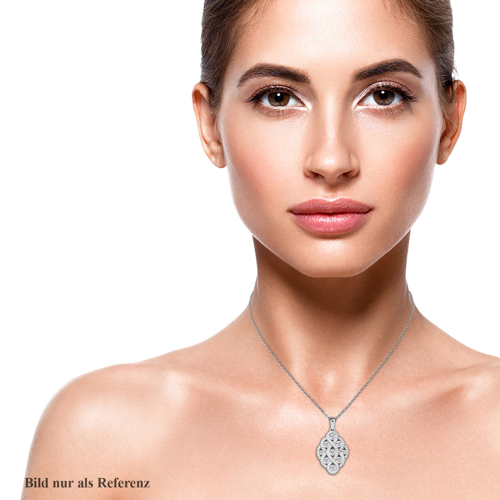 Lustro Stella - Weißer Zirkonia-Anhänger, 925 Silber rhodiniert ca. 1.73 ct