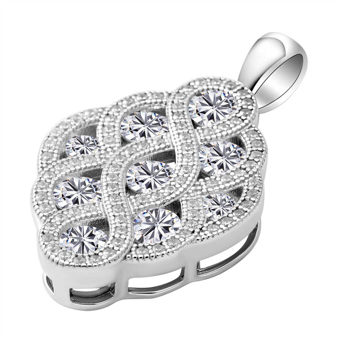 Lustro Stella - Weißer Zirkonia-Anhänger, 925 Silber rhodiniert ca. 1.73 ct