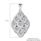 Lustro Stella - Weißer Zirkonia-Anhänger, 925 Silber rhodiniert ca. 1.73 ct