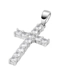 Lustro Stella - weißer Zirkonia Kreuz-Anhänger, 925 Silber rhodiniert ca. 0.43 ct