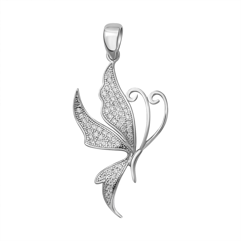 Lustro Stella - Weißer Zirkonia Anhänger, 925 Silber rhodiniert ca. 0,83 ct