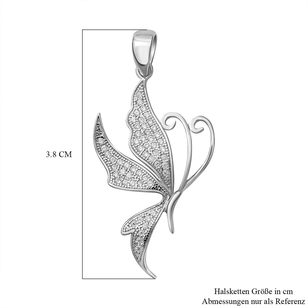 Lustro Stella - Weißer Zirkonia Anhänger, 925 Silber rhodiniert ca. 0,83 ct