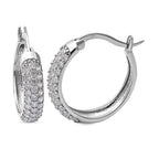Lustro Stella - Weiße Zirkonia-Ohrringe, 925 Silber rhodiniert ca. 1.00 ct