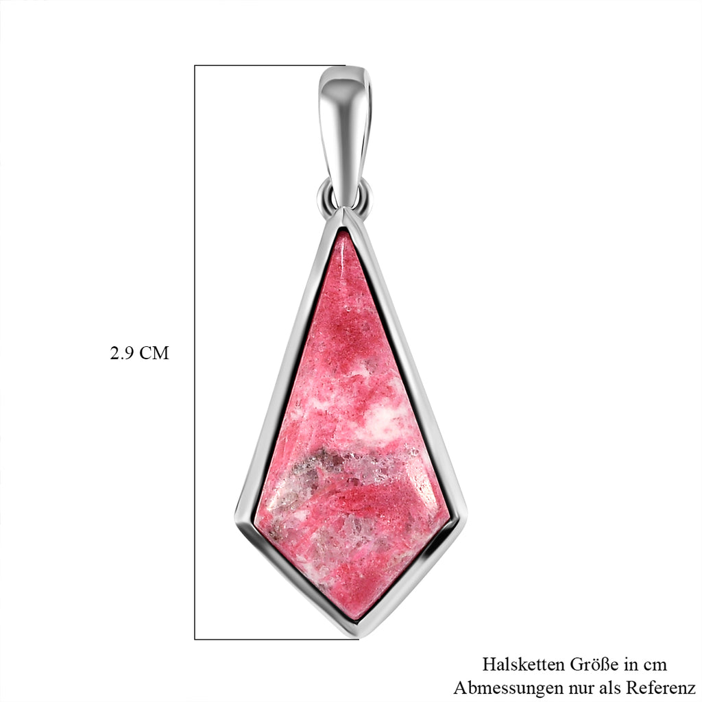 Norwegischer Thulit-Anhänger, 925 Silber platiniert ca. 8.26 ct