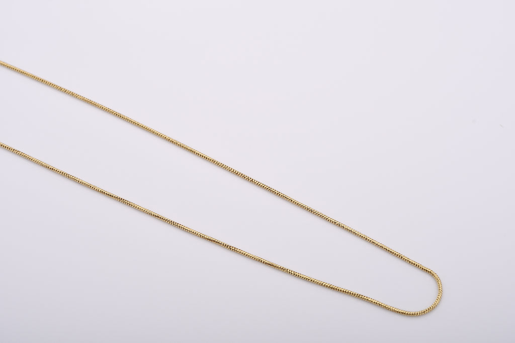 Italienische Schlangen-Kette, ca. 50 cm, 925 Silber vergoldet