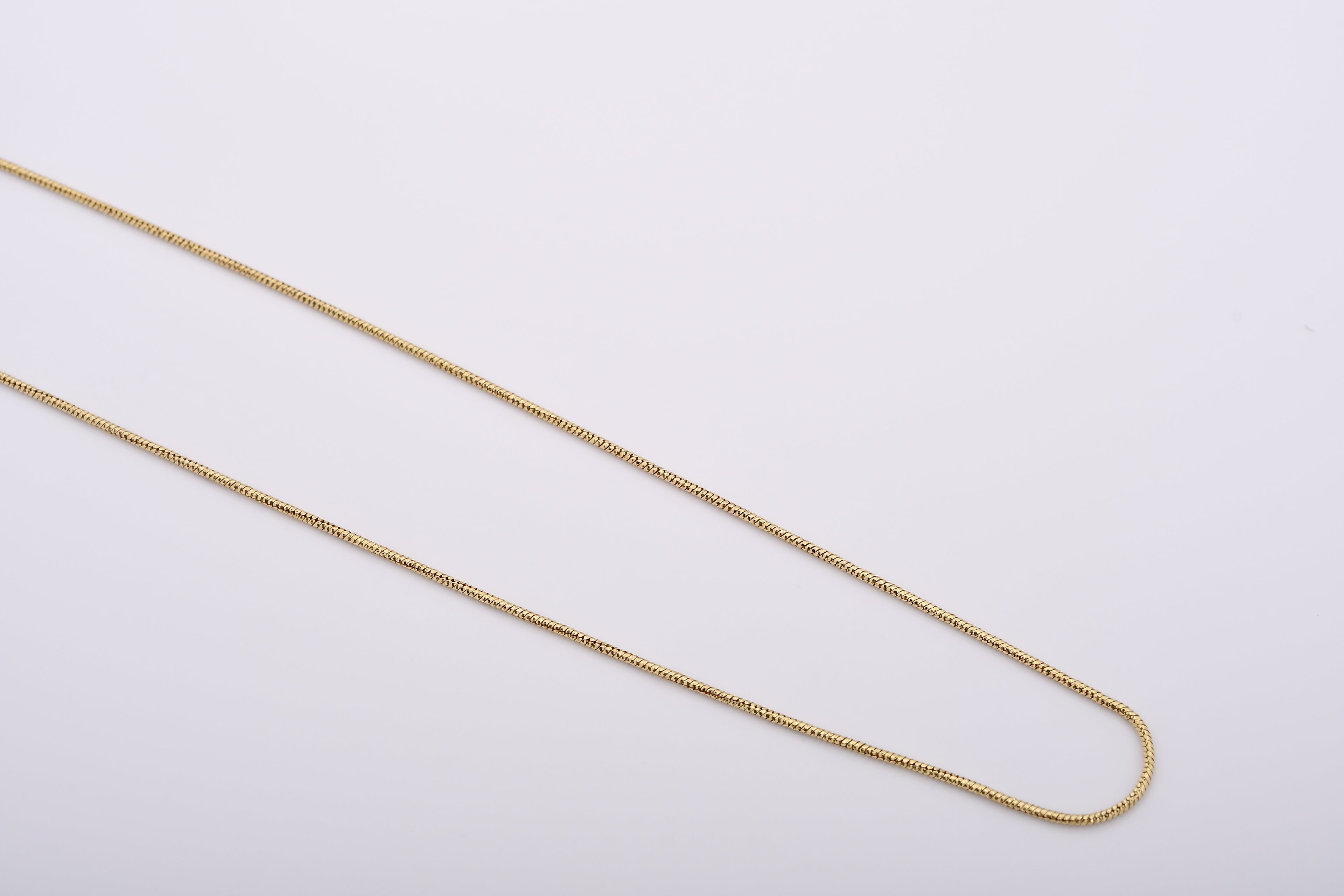Italienische Schlangen-Kette, ca. 50 cm, 925 Silber vergoldet