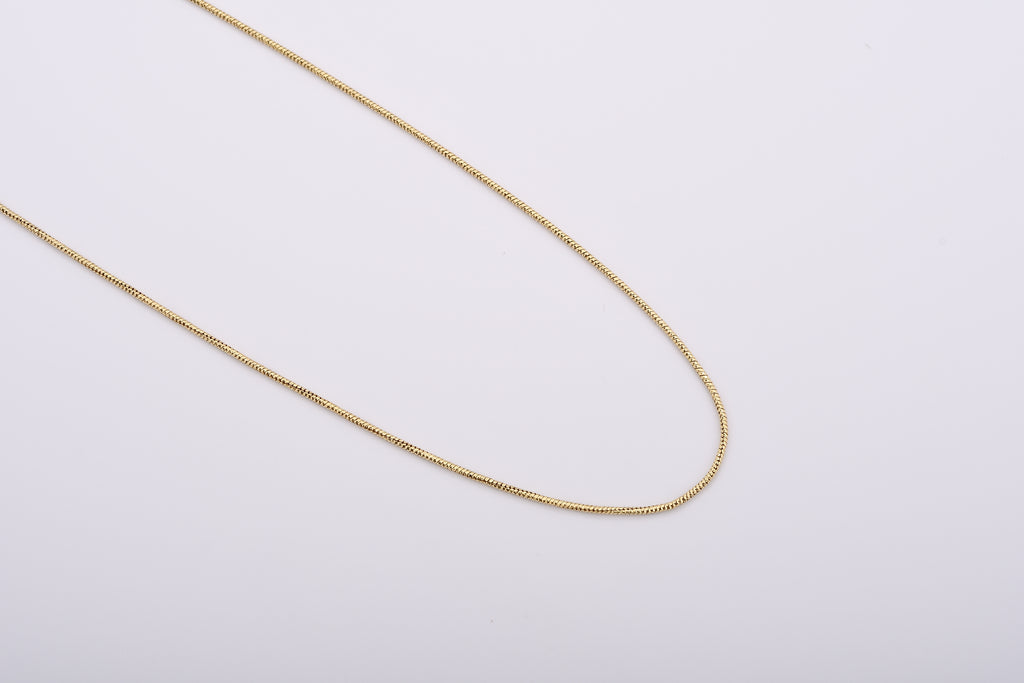 Italienische Schlangen-Kette, ca. 50 cm, 925 Silber vergoldet
