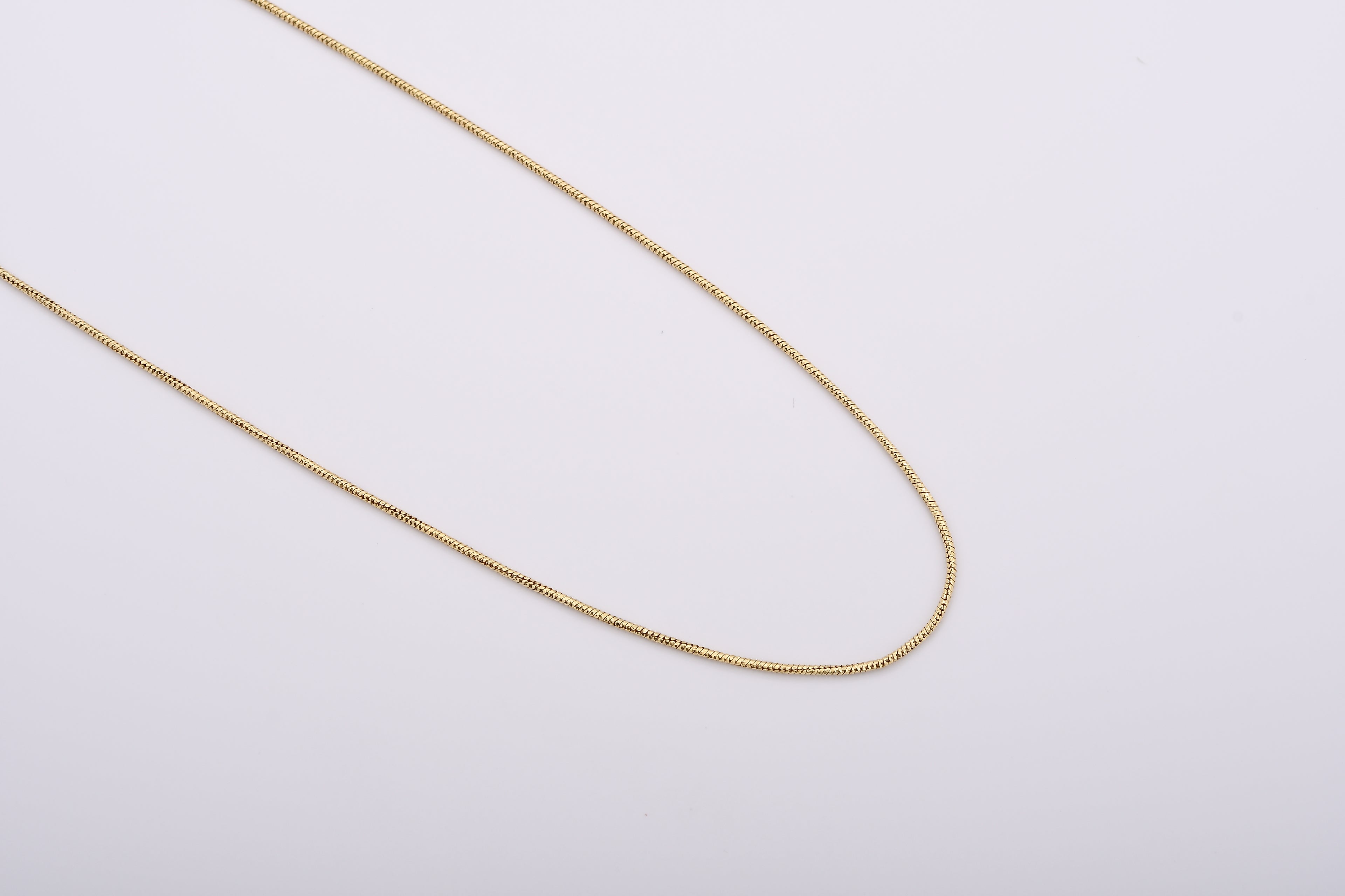 Italienische Schlangen-Kette, ca. 50 cm, 925 Silber vergoldet