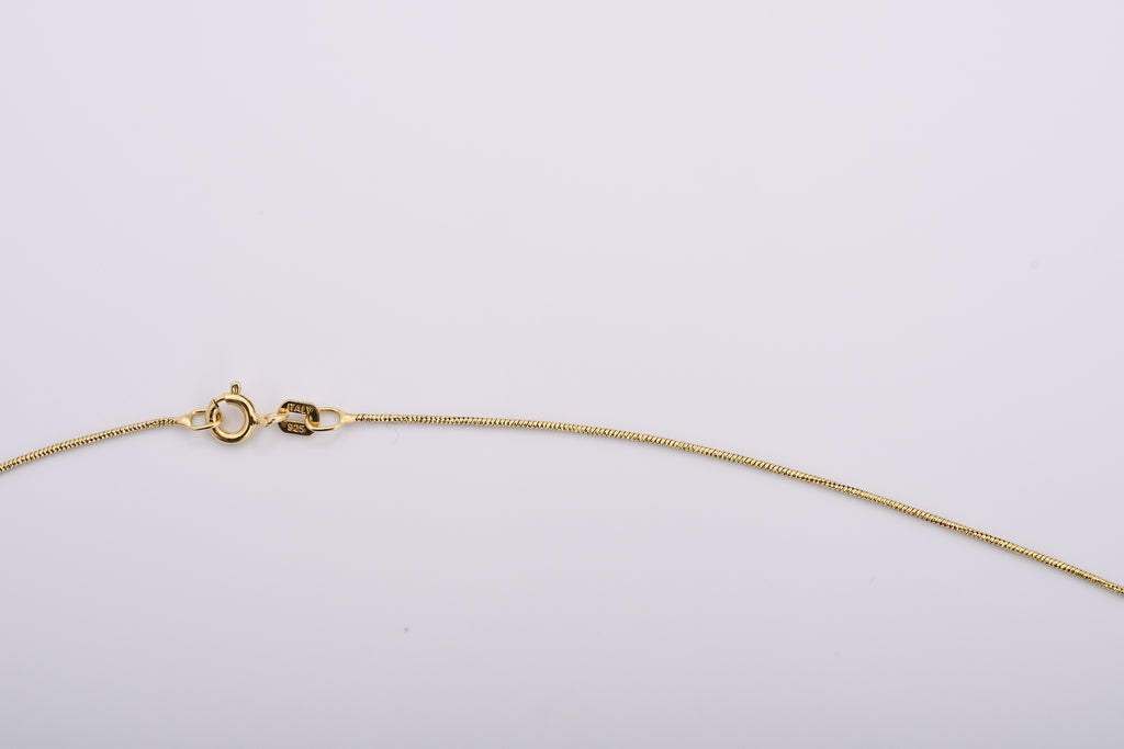 Italienische Schlangen-Kette, ca. 50 cm, 925 Silber vergoldet