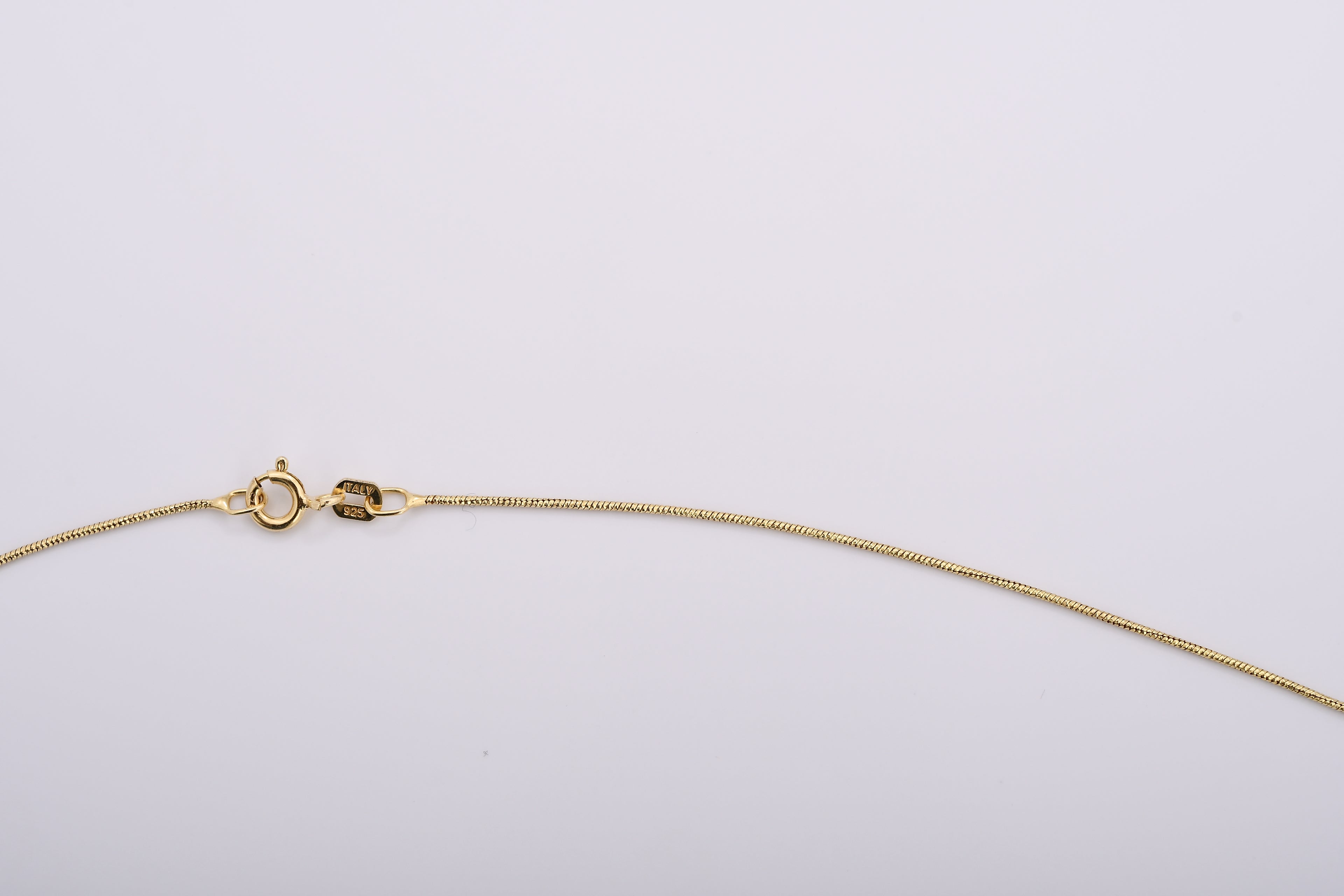 Italienische Schlangen-Kette, ca. 50 cm, 925 Silber vergoldet