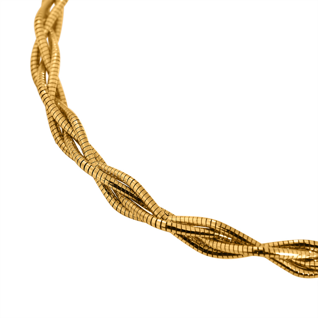 Italienisches Feder-Omega-Armband, ca. 19 cm, 925 Silber vergoldet ca. 5,78g