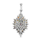 Natürlicher Mehrfach-Turmalin Anhänger, 925 Silber platiniert ca. 3.68 ct
