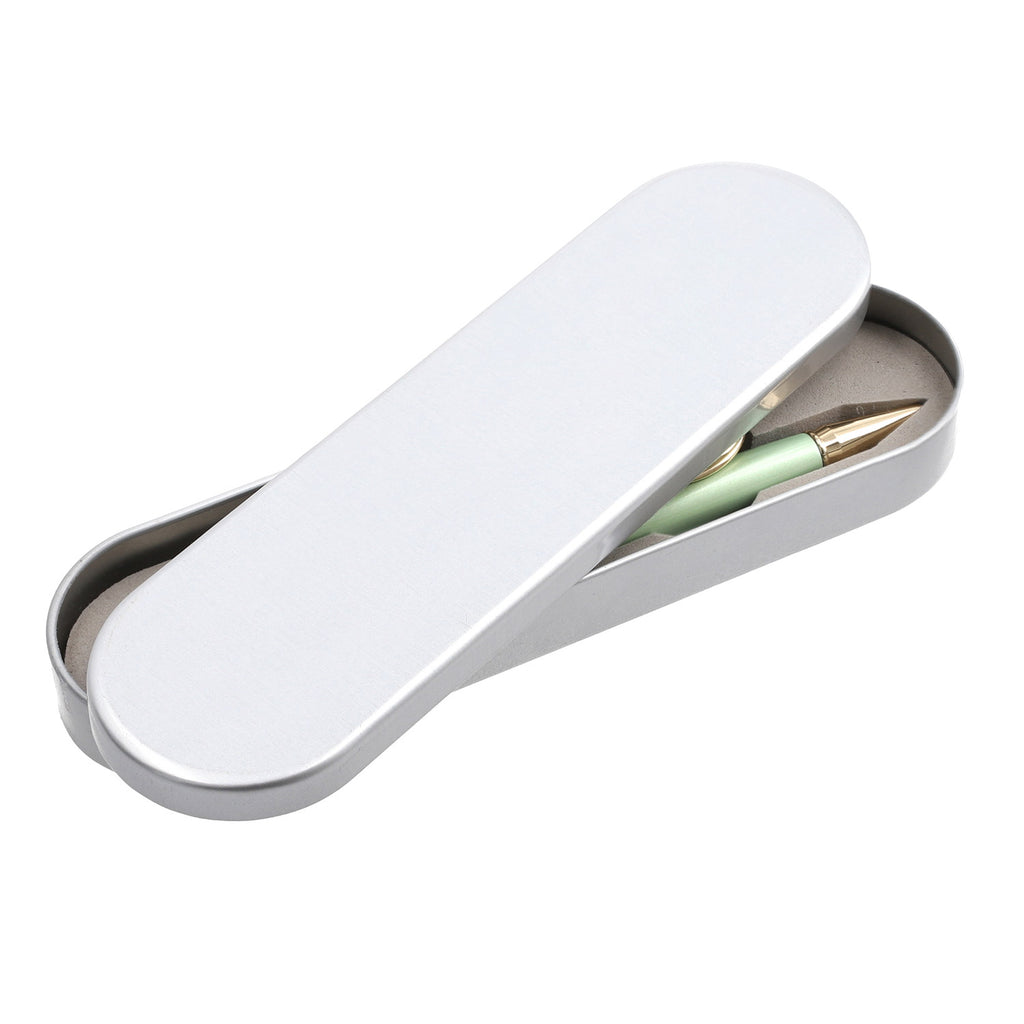 Premium Kollektion - Echter Peridot-Kugelschreiber mit extra Mine und Schlüsselanhänger